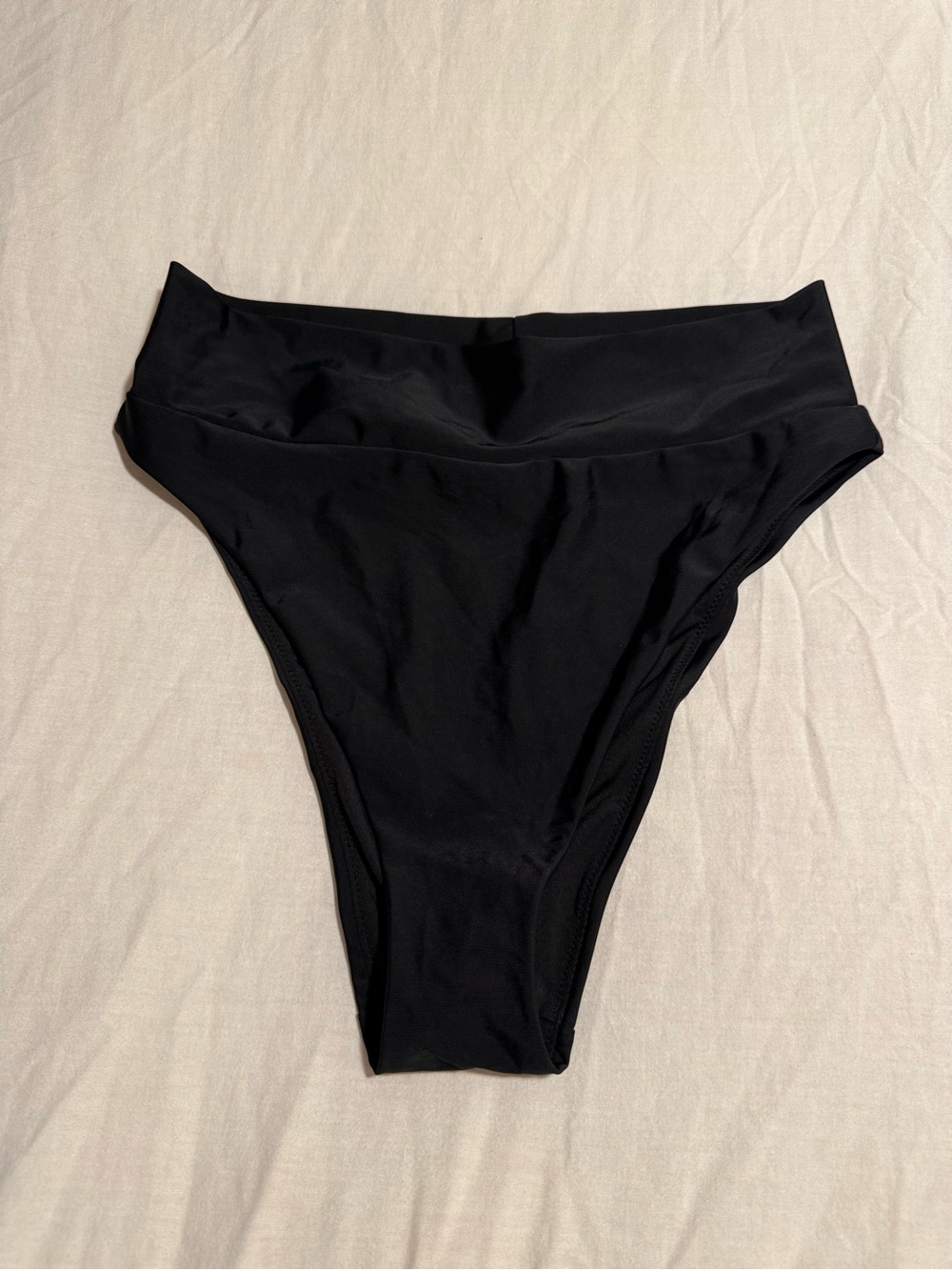 aerie Black High-Rise Bikini Bottoms